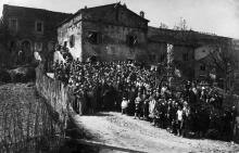 La casa natale di Mussolini in un'immagine d'epoca