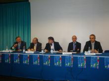 Il convegno orgianizzato dal Csr a Riccione: il tavolo dei relatori.